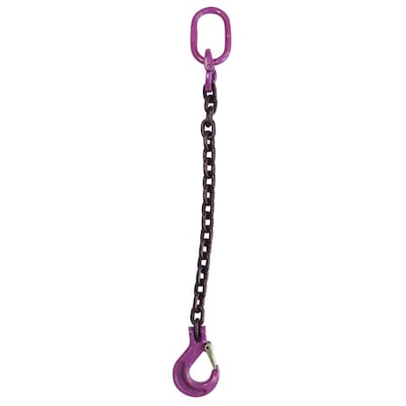 3/4 X 4' - Single Leg Chain Sling W/ Sling Hook - Grade 100